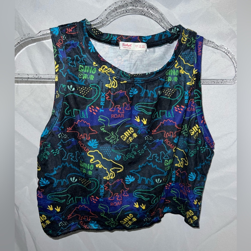 Dinosaur Crop Tank Top